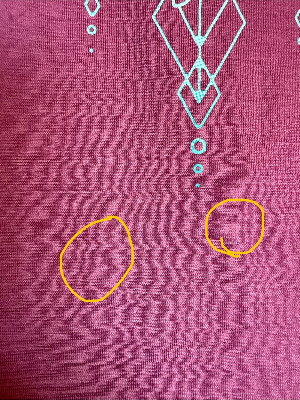 Smartwool plum short sleeve tee with geometric bird graphic - Picture 6 of 6